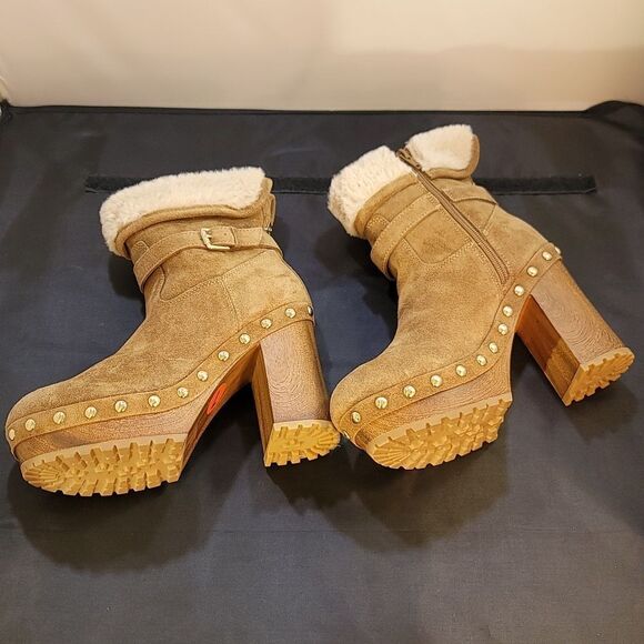 BRAND NEW GUESS DAMINA BLOCK HEEL PLATFORM BOOTS - Picture 12 of 16